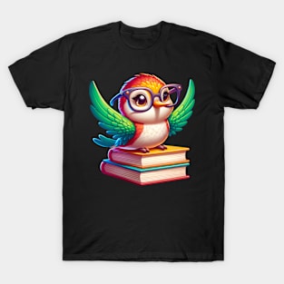 Hummingbird And Books T-Shirt